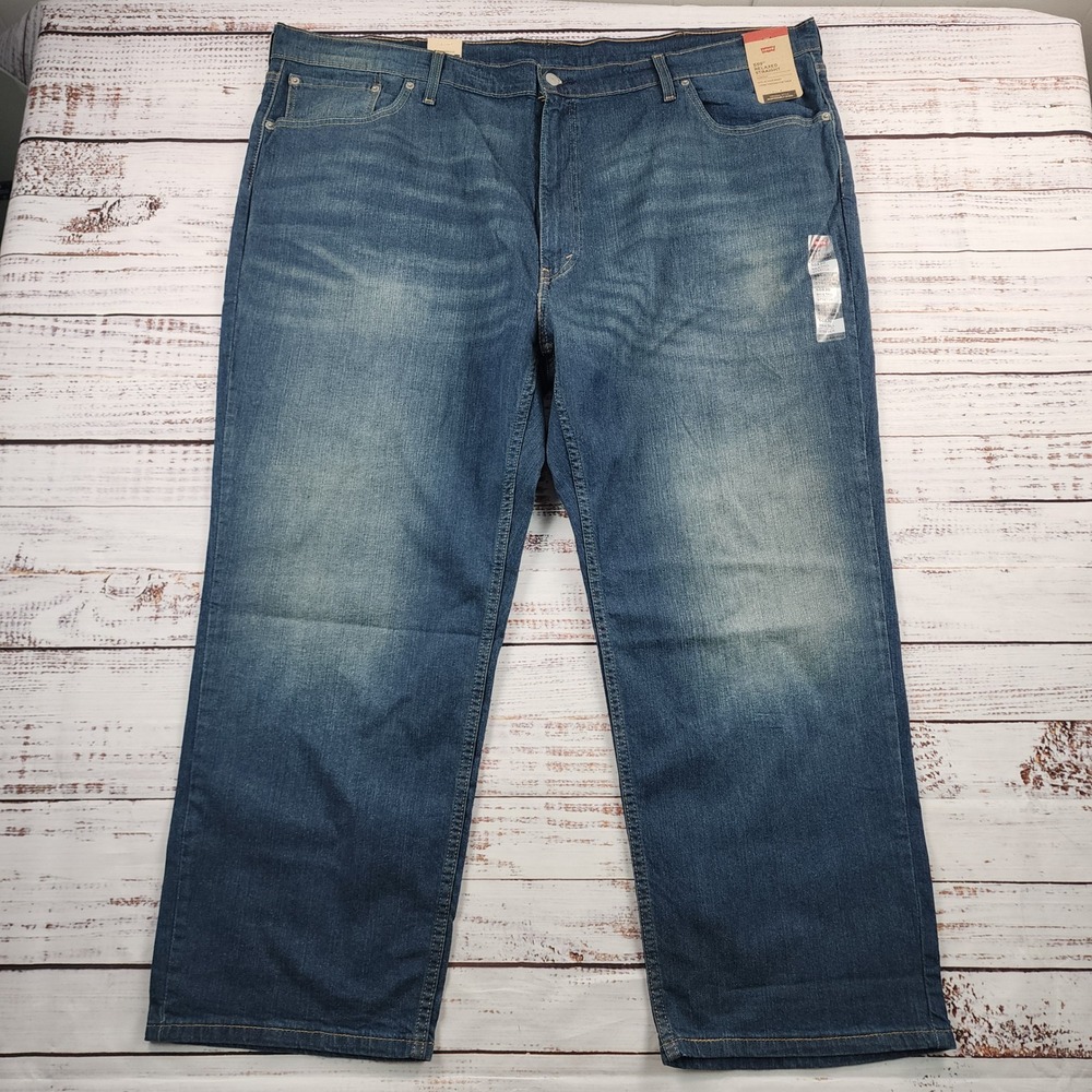 NWT Levi's 559 Relaxed Straight Jeans Men's 50x30 Big Tall Stretch Blue Denim